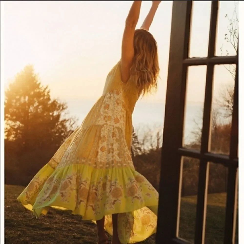 FREE PEOPLE HANALEI BAY FLORAL MAXI DRESS